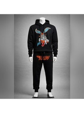 Streetwear |  NWT Rawyalty Blingy Black Hoodie & Jogger Set – XL C1